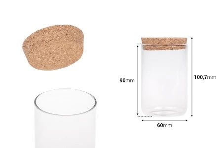 Tegla za sveće bez navoja sa plutanim čepom 200mL-2