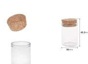 Staklena bočica sa plutanim čepom 20mL - 12kom-dimenzije_slike