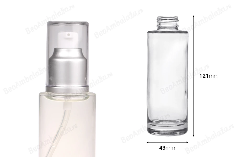 Staklena providna bočica, 100mL, PP24-dimenzije_slike