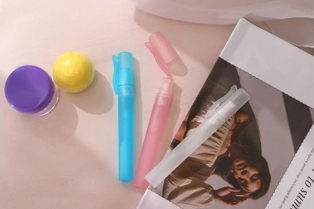 Plastična minijaturna bočica 10mL za parfeme, u 3 boje (poluprovidna, plava ili roze) - 25 kom-6