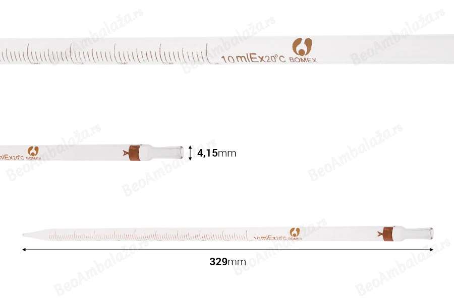 Staklena pipeta 10ml za dispanzer-dimenzije_slike