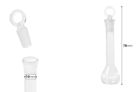 Staklena bočica 5ml sa staklenim čepom-2