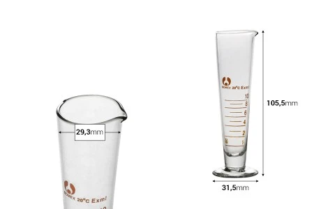 Staklena menzura zapremine 10mL-2