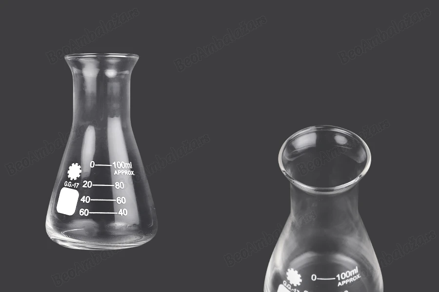 Erlenmajer staklena posuda (Erlenmeyer) 100ml-slika_proizvoda