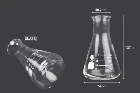 Staklena posuda (Erlenmeier) 150ml-2