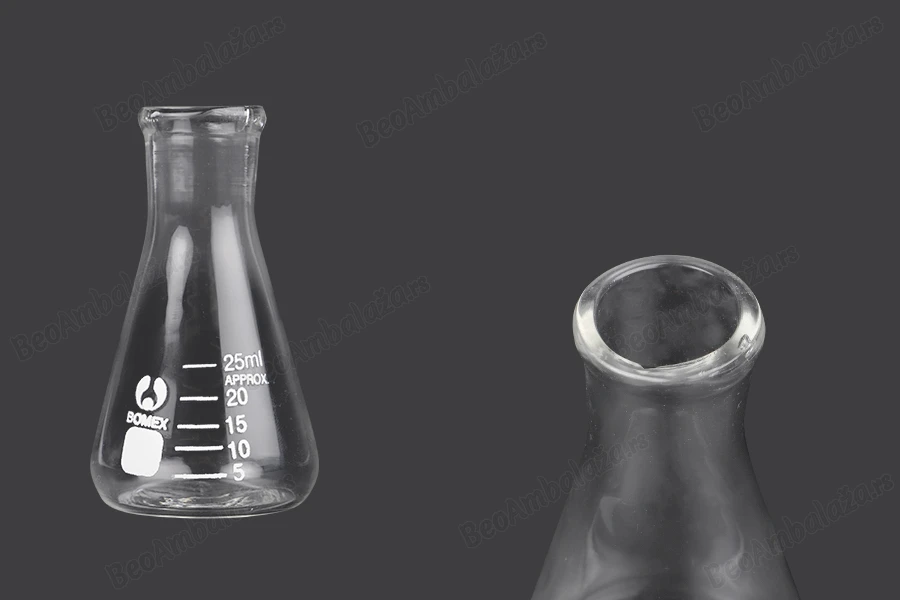 Staklena bočica Erlenmeyer 25mL-slika_proizvoda