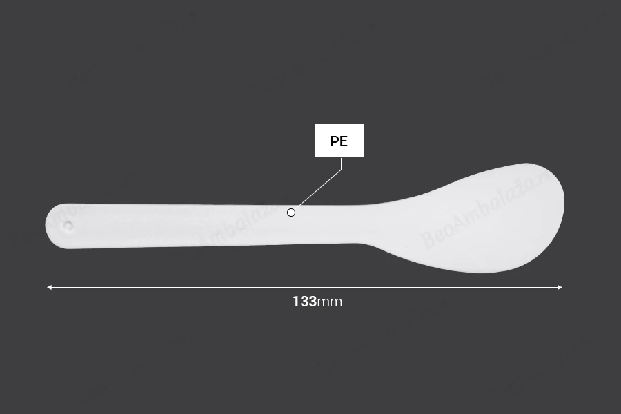 Plastična spatula za kreme (PE) 133mm u beloj boji - 24 kom-dimenzije_slike