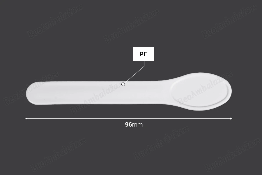 Plastična spatula za kreme (PE) 96mm u beloj boji - 50 kom-dimenzije_slike