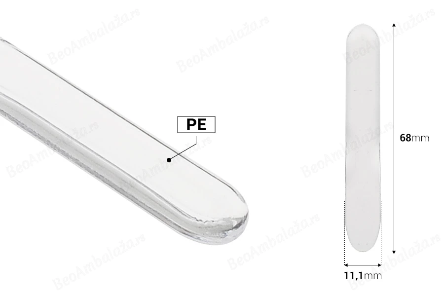 Providna plastična spatula za kreme (PE) 68 mm - 50 kom-dimenzije_slike