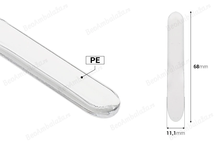 Providna plastična spatula za kreme (PE) 68 mm - 50 kom-dimenzije_slike