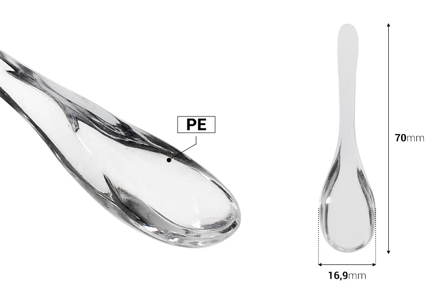 Providna plastična spatula za kreme (PE) 70 mm - 12 kom Providna plastična spatula za kreme (PE) 70 mm - 12 kom