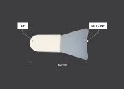 Silikonska spatula 62 mm sa plastičnom (PE) drškom, za kreme - 12 kom Silikonska spatula 62 mm sa plastičnom (PE) drškom, za kreme - 12 kom