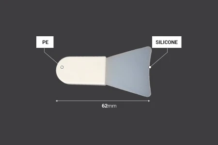 Silikonska spatula 62 mm sa plastičnom (PE) drškom, za kreme - 12 kom-2