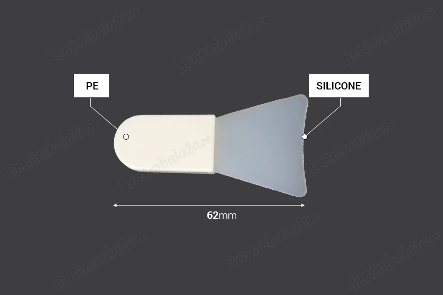 Silikonska spatula 62 mm sa plastičnom (PE) drškom, za kreme - 12 kom-dimenzije_slike
