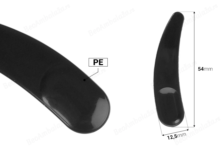 Plastična spatula za kreme (PE) 54mm u crnoj boji - 50 kom-dimenzije_slike