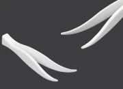 Plastična bela PE pinceta 71mm - 24 kom-slika_proizvoda