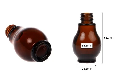 Staklena braon bočica 20mL, za etarsko ulje (PP18)-2