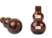 Staklena zaobljena braon bočica 30mL, za etarsko ulje (PP18)