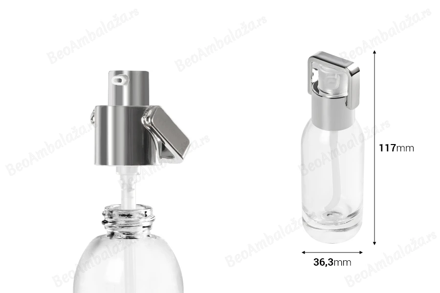 Staklena bočica 30mL, za kozmetičke preparate-dimenzije_slike
