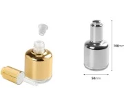 Staklena bočica 50mL sa pipetom sa dugmetom i regulatorom protoka