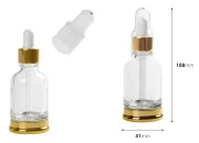 Staklena bočica 30mL sa pipetom i providnim zatvaračem-dimenzije_slike