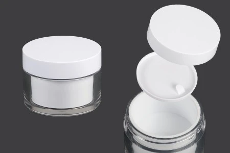 Teglica za kremu sa duplim dnom od 30mL sa zatvaračem i plastičnim međupoklopcem - 6 kom-1