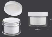 Teglica za kremu sa duplim dnom od 30mL sa zatvaračem i plastičnim međupoklopcem - 6 kom