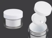 Teglica za kremu sa duplim dnom od 50mL sa zatvaračem i plastičnim međupoklopcem - 6 kom