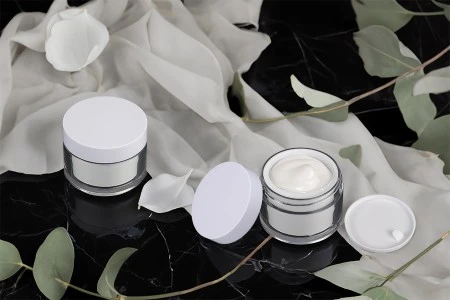 Teglica za kremu sa duplim dnom od 50mL sa zatvaračem i plastičnim međupoklopcem - 6 kom-3