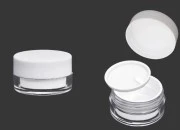 Akrilna kutijica od 15mL sa međupoklopcem i plastičnim belim zatvaračem - 6 kom