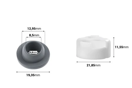 Silikonski čep sa plastičnim sigurnosnim poklopcem - 12 kom-2