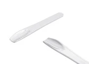 Plastična srebrna PE spatula 71x11mm za kreme - 24 kom