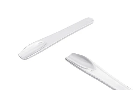 Plastična srebrna PE spatula 71x11mm za kreme - 24 kom-1
