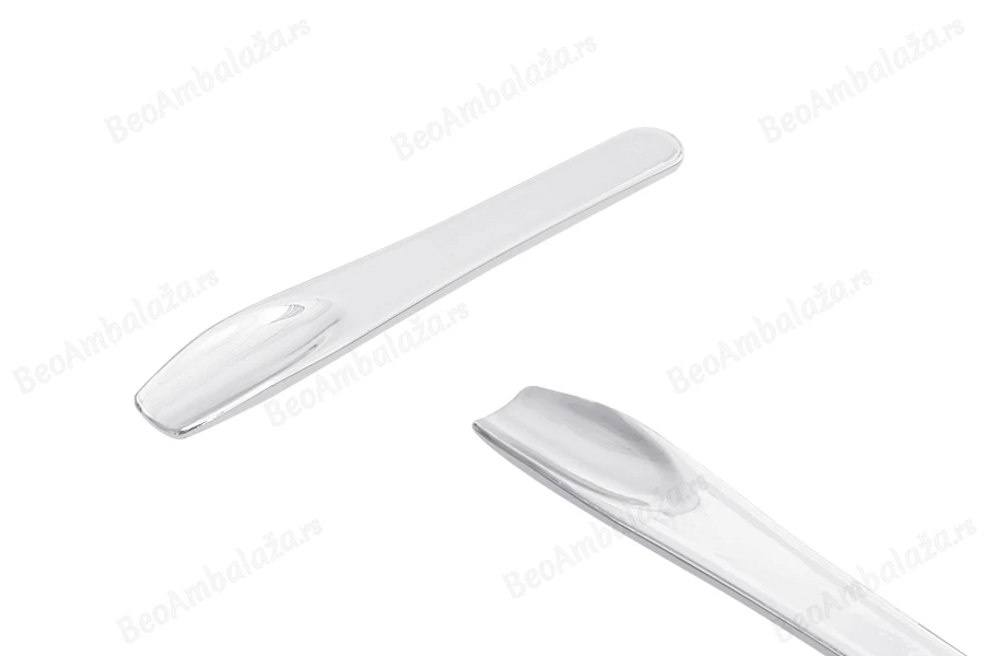 Plastična srebrna PE spatula 71x11mm za kreme - 24 kom-slika_proizvoda