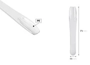 Plastična srebrna PE spatula 71x11mm za kreme - 24 kom