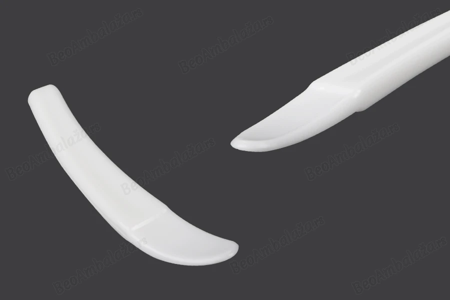 Plastična bela PE spatula 51x9mm za kreme - 24 kom-slika_proizvoda