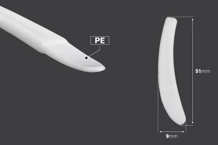Plastična bela PE spatula 51x9mm za kreme - 24 kom-2