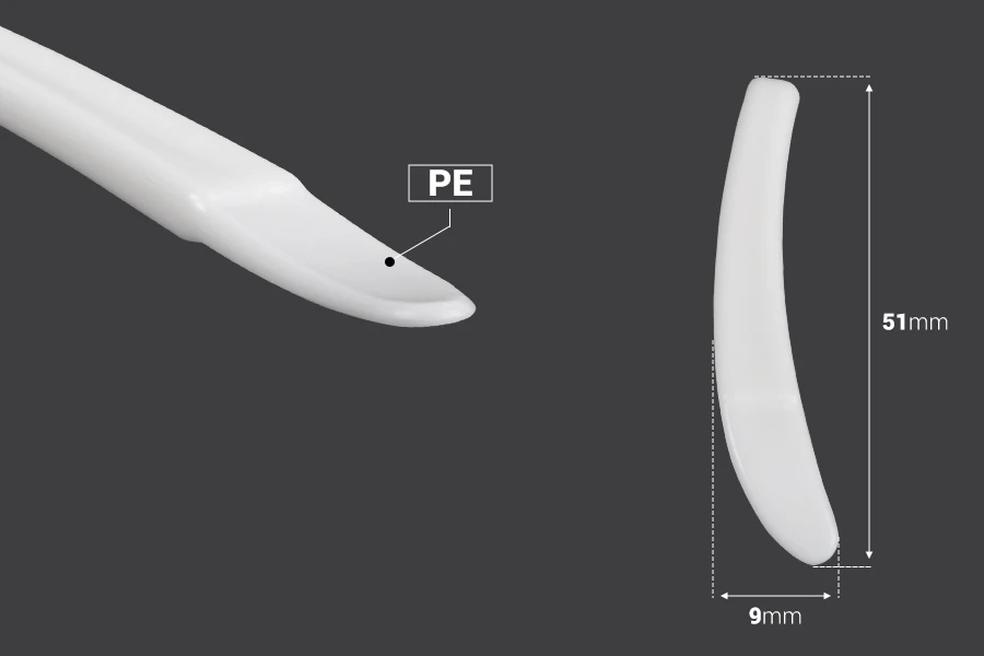 Plastična bela PE spatula 51x9mm za kreme - 24 kom Plastična bela PE spatula 51x9mm za kreme - 24 kom