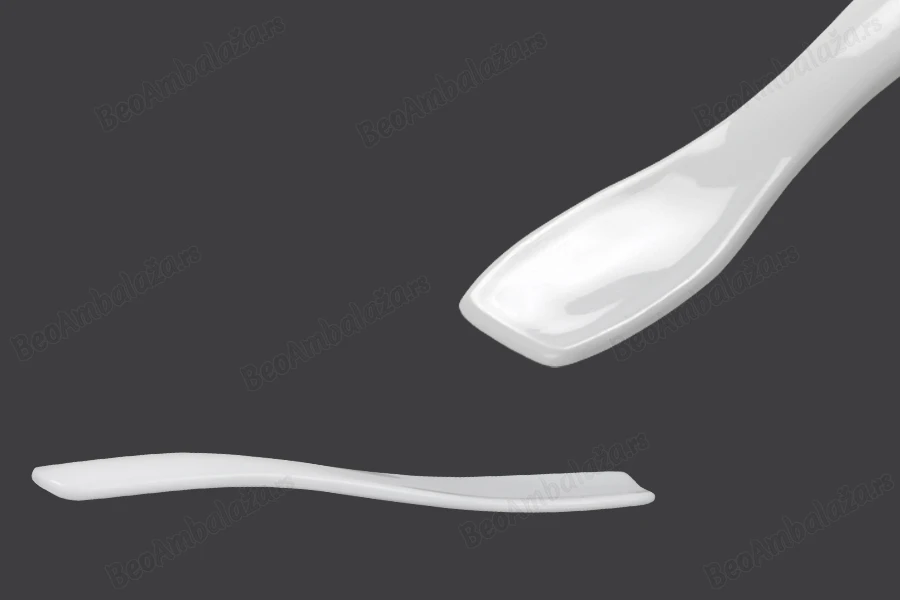 Plastična bela PE spatula 54x11mm za kreme - 24 kom-slika_proizvoda