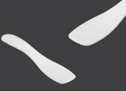 Plastična bela PE spatula 61x13mm za kreme - 24 kom