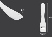 Plastična bela PE spatula 61x13mm za kreme - 24 kom