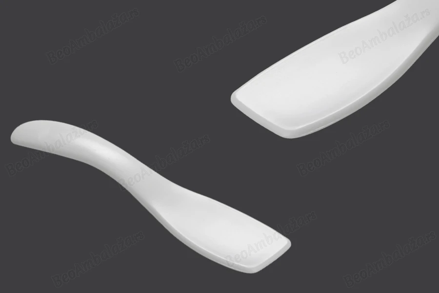 Plastična bela PE spatula 73x15mm za kreme - 24 kom-slika_proizvoda