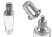 Staklena bočica 100mL za kreme, sa srebrnom pumpicom i zatvaračem Staklena bočica 100mL za kreme, sa srebrnom pumpicom i zatvaračem