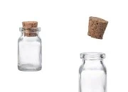 Staklena bočica za apoteke 6mL sa konusnim plutanim čepom - 12 kom Staklena bočica za apoteke 6mL sa konusnim plutanim čepom - 12 kom