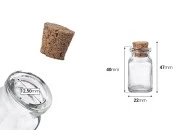 Staklena bočica za apoteke 6mL sa konusnim plutanim čepom - 12 kom Staklena bočica za apoteke 6mL sa konusnim plutanim čepom - 12 kom