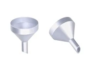 Aluminijumski levak u MAT srebrnoj boji sa prečnikom 44 mm ( donji deo 10 mm ) Aluminijumski levak u MAT srebrnoj boji sa prečnikom 44 mm ( donji deo 10 mm )
