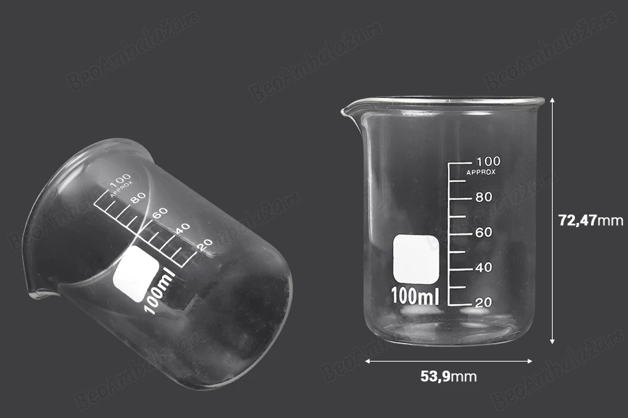 Staklena čaša 100ml-dimenzije_slike