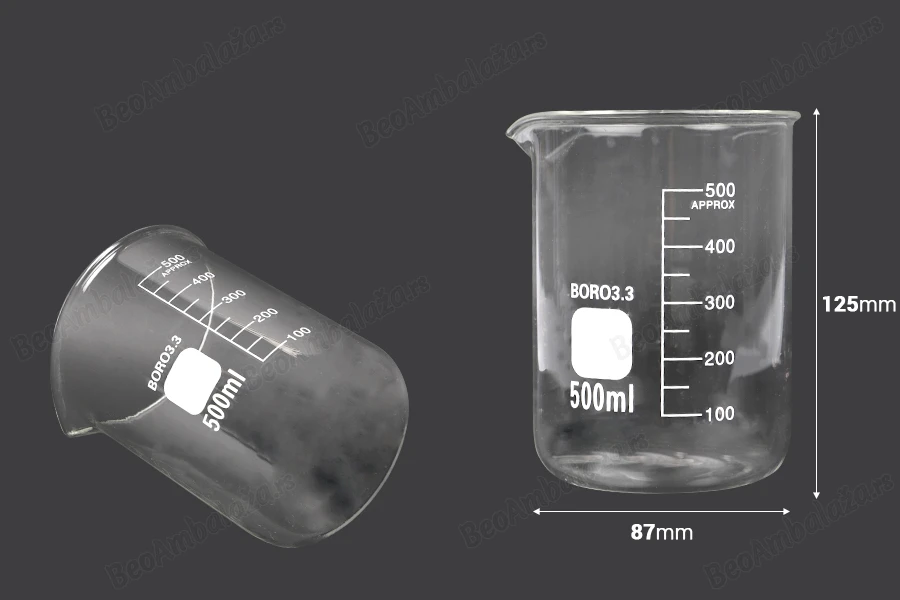 Staklena čaša 500ml-dimenzije_slike