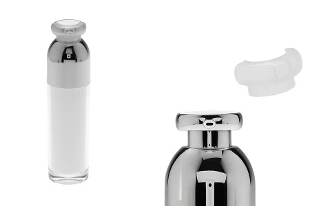 Luksuzna airless akrilna bočica 100mL za kreme sa pumpicom i zaštitnim zatvaračem-1