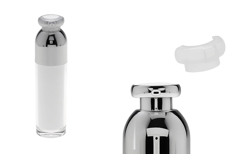 Luksuzna airless akrilna bočica 100mL za kreme sa pumpicom i zaštitnim zatvaračem-slika_proizvoda